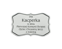 Plakietka grawerowana nr 17, srebrna