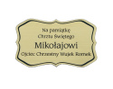 Plakietka grawerowana nr 17 złota