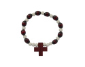 Różaniec Bransoletka drewniana bordo