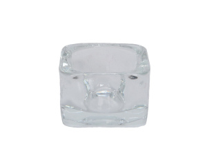 Świecznik szklany na tealighty kwadrat