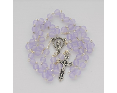 Różaniec Marmurek Fuksjowy 6 mm