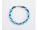 Różaniec Bransoletka Kocie Oko Niebieski