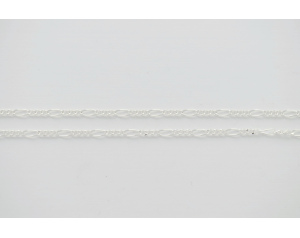 Łańcuszek srebrny figaro diamentowany 50 cm