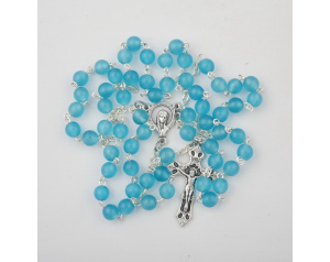 Różaniec Kocie Oko Aqua 6 mm