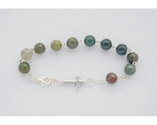 Różaniec Bransoletka z Kamienia Agat Indyjski