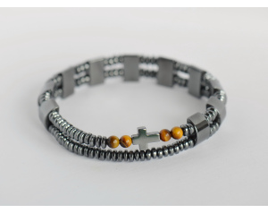 Bransoletka Różaniec 10 Hematyt Męska