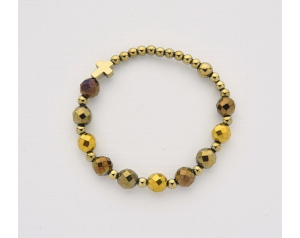 Różaniec bransoletka Hematyt W Kolorze Złotym