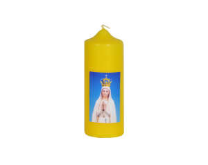 Świeca paschalik żółta Matka Boża Fatimska