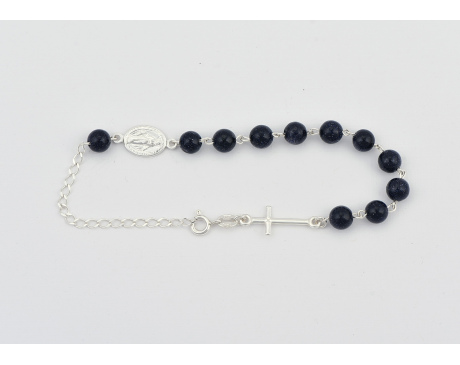 Różaniec Bransoletka Srebrna 10 Noc Kairu