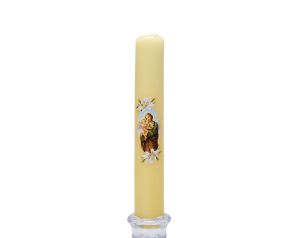 Świeca Gromnica Żółta Św. Józef 18 cm