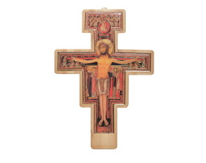 Krzyż franciszkański bukowy jasny 45 cm