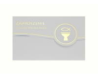 Zaproszenia komunijne poziome złote
