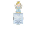 Aniołek niebieski z modlitwą zawieszka