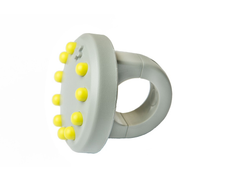 Różaniec rowerowy szary-żółty