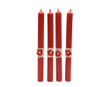 Zestaw Świece woskowe czerwone stołowe