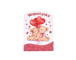 Kartka na Walentynki Misie