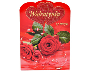 Kartka na Walentynki Czerwona