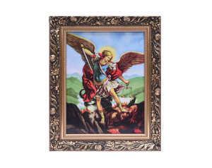 Obraz św. Michał Archanioł w Ozdobnej Ramie Wzór 2