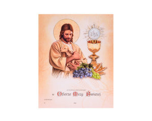 Obrazek do Pierwszej Komunii Świętej, JEZUS DOBRY PASTERZ