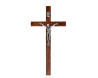 Krzyż Drewniany Brązowy Prosty 27 cm