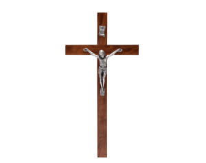 Krzyż Drewniany Brązowy Prosty 27 cm