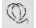 Różaniec Na Szyję z Kamieni Hematyt Benedykt