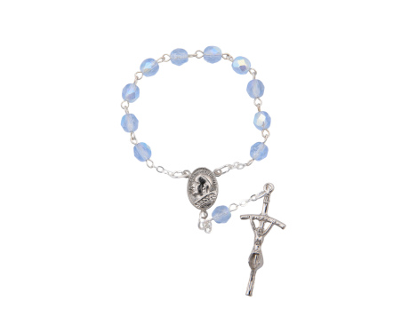 Różaniec Kryształkowy 10 Jasnoniebieski