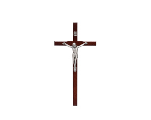 Krzyż Drewniany 16 cm Bordowy