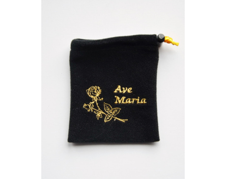 Etui Na Różaniec Materiałowe Czarne