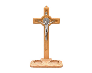 Zestaw Kolędowy Drewniany Krzyż Benedykt 25 cm