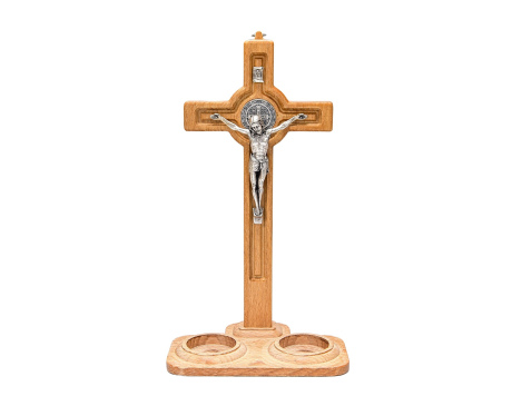Zestaw Kolędowy Drewniany Krzyż Benedykt 25 cm