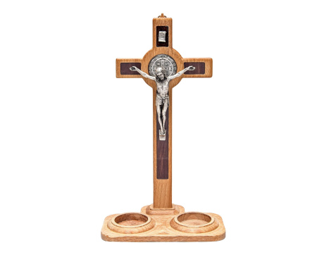 Zestaw Kolędowy Drewniany Krzyż Benedykt 25 cm Extra