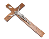 Krzyż Drewniany Duży 37 cm Brązowy