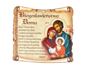 Błogosławieństwo Domu ze Świętą Rodziną na Sklejce