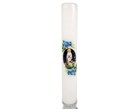 Świeca Gromnica Biała 25 cm szeroka
