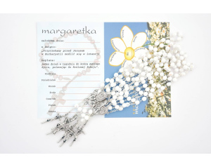 Margaretka Modlitwa Za Kapłanów Zestaw Biały Kryształek