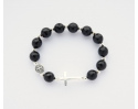 Różaniec bransoletka ONYKS 10 mm