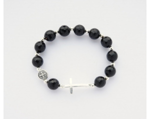 Różaniec bransoletka ONYKS 10 mm