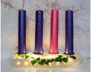 Świece adwentowe fioletowe