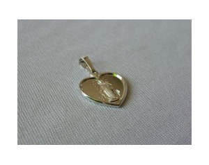 Medalik srebrny Matka Boska Niepokalana serce