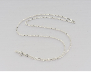 Łańcuszek Srebrny Komunijny Figaro 55 cm