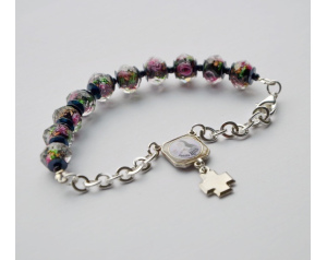 Różaniec Bransoletka z świętą Ritą