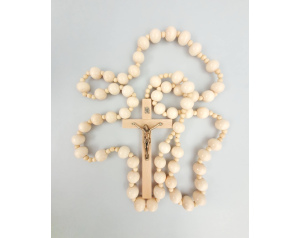 Różaniec Procesyjny Drewniany Jasny