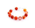 Różaniec Bransoletka srebrna AGAT POMARAŃCZOWY
