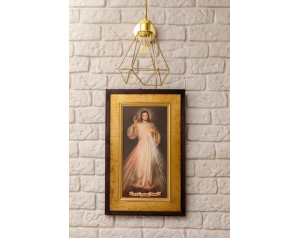 Obraz Jezus Miłosierny płótno w ramie 55 x 35 cm