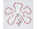 Różaniec kryształkowy bordowa nitka