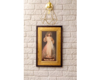 Obraz Jezus Miłosierny płótno w ramie 36 x 25 cm