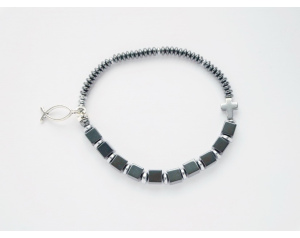 Bransoletka Różaniec 10 Na Rękę, Męska Sześcian