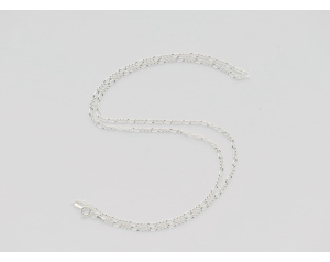 Łańcuszek srebrny figaro diamentowany 50 cm