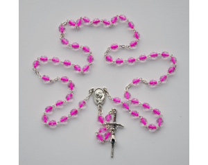 Różaniec Kryształkowy Różowa Nitka